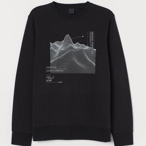H&M Reflective-print Sweatshirt